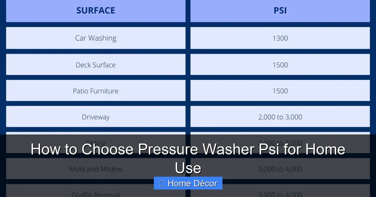 How to Choose Pressure Washer Psi for Home Use