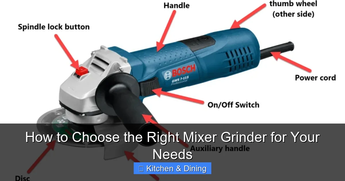 How to Choose the Right Mixer Grinder for Your Needs
