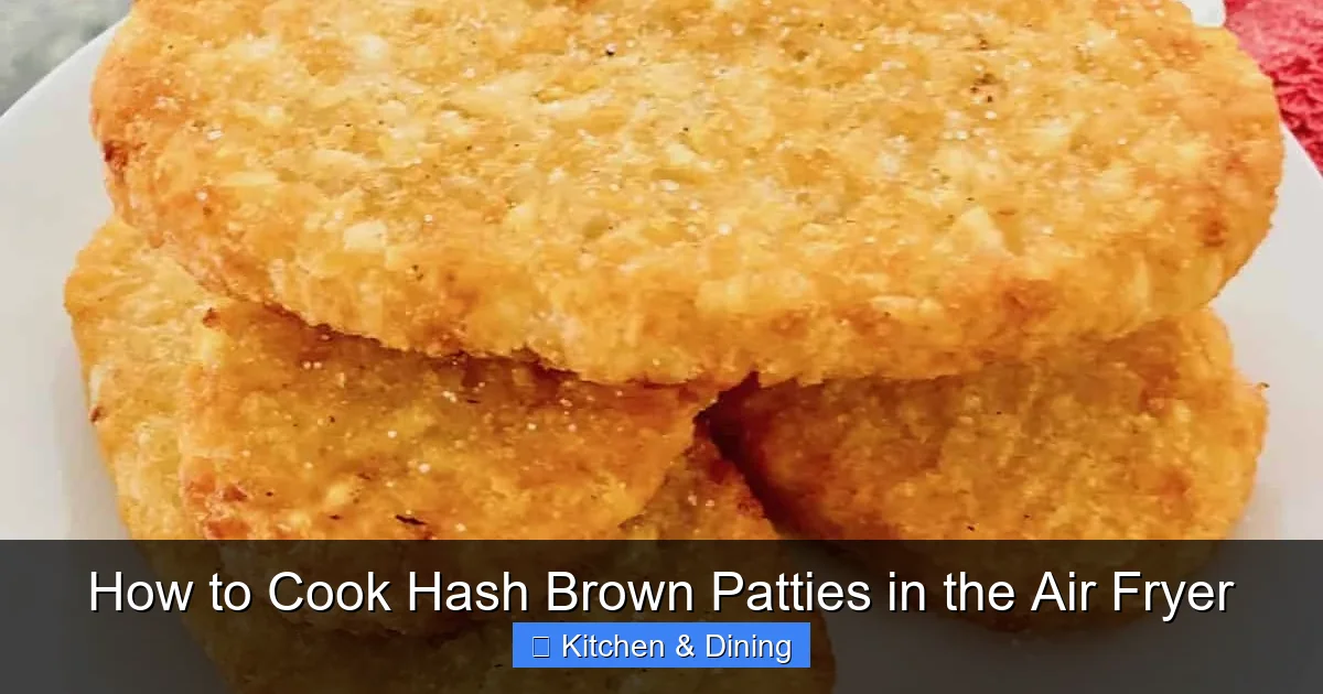 How to Cook Hash Brown Patties in the Air Fryer