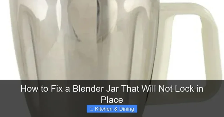 How to Fix a Blender Jar That Will Not Lock in Place