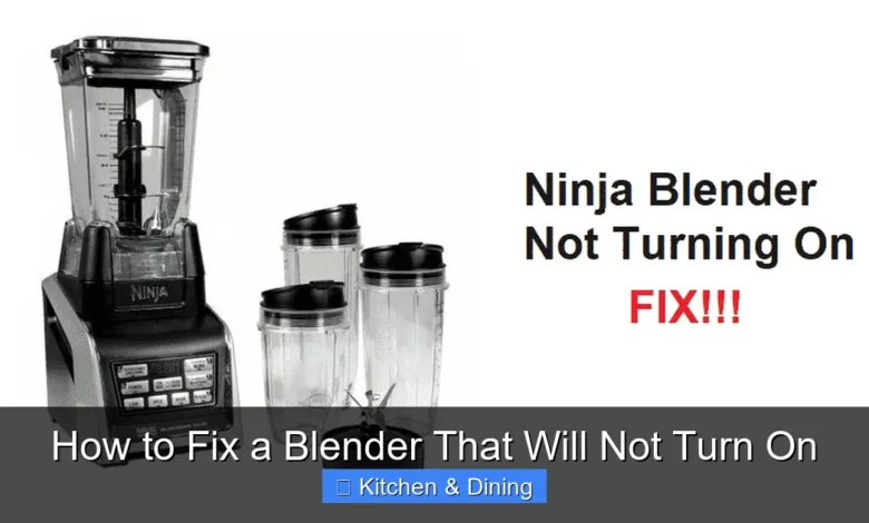 How to Fix a Blender That Will Not Turn On