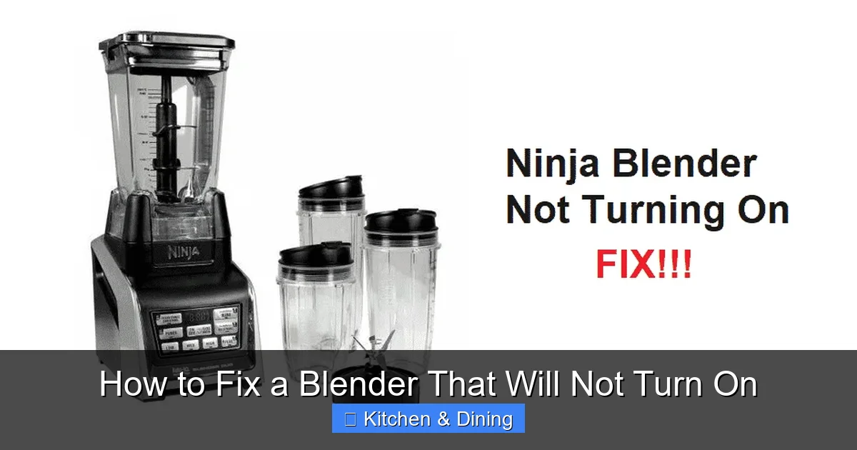 How to Fix a Blender That Will Not Turn On