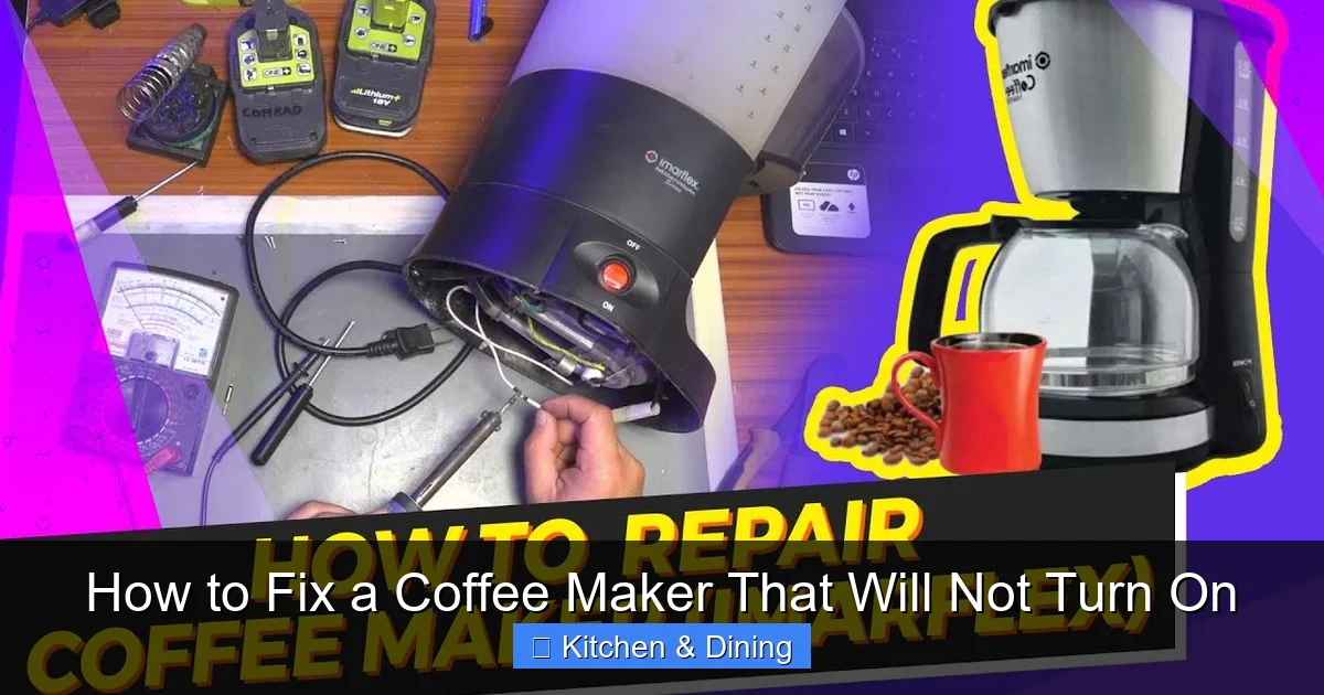 How to Fix a Coffee Maker That Will Not Turn On
