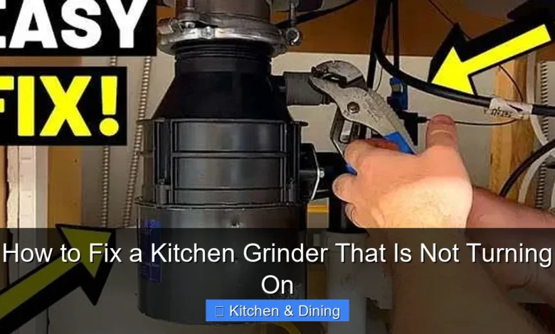 How to Fix a Kitchen Grinder That Is Not Turning On