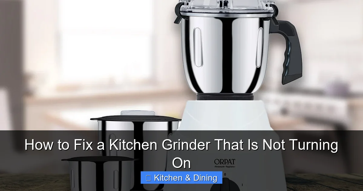 How to Fix a Kitchen Grinder That Is Not Turning On