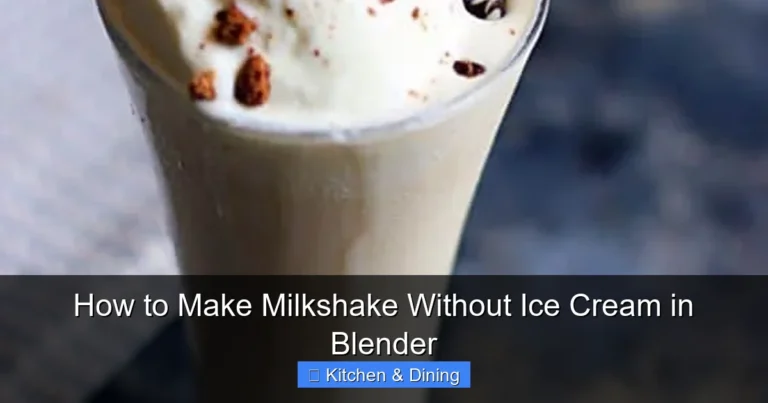 How to Make Milkshake Without Ice Cream in Blender