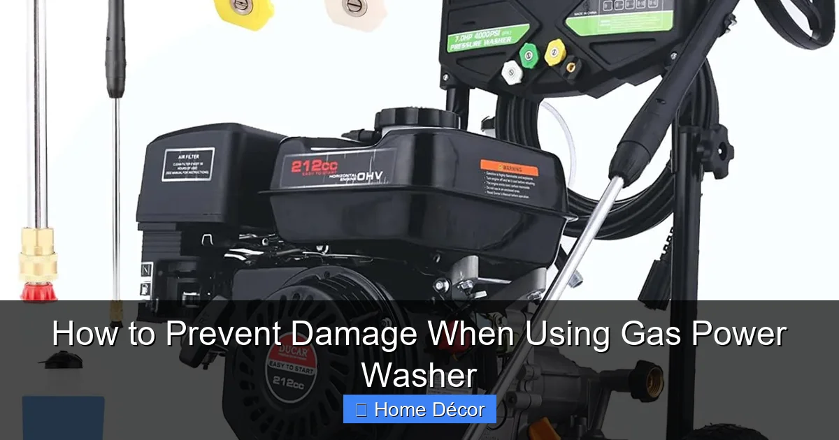 How to Prevent Damage When Using Gas Power Washer