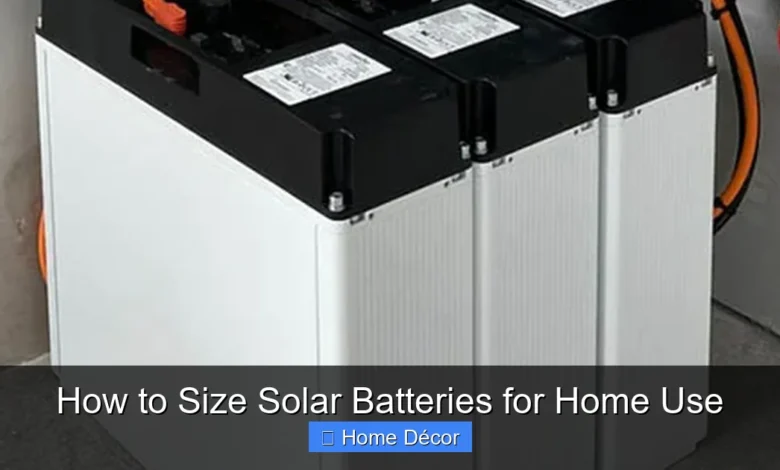 How to Size Solar Batteries for Home Use
