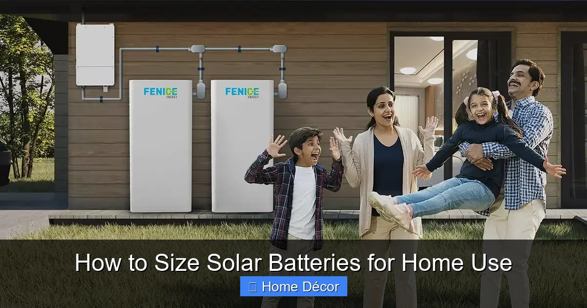 How to Size Solar Batteries for Home Use