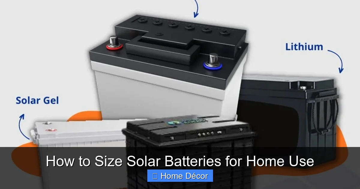 How to Size Solar Batteries for Home Use