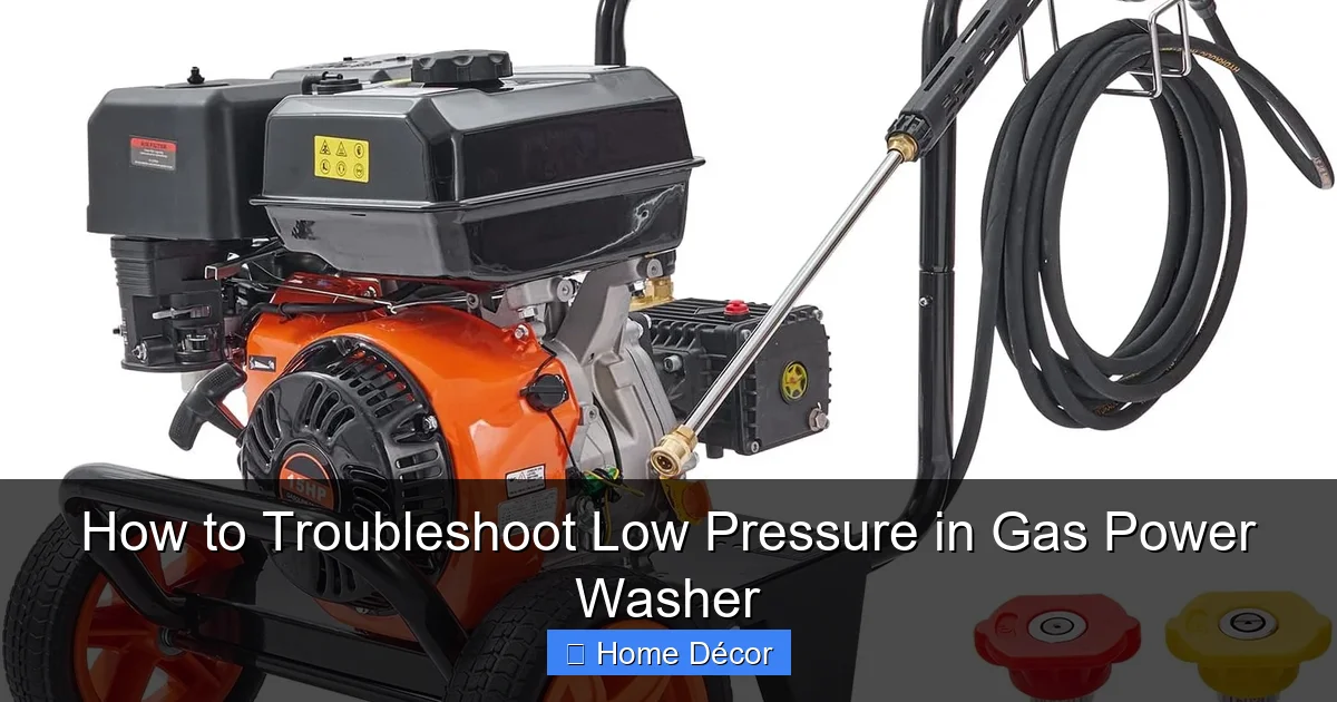 How to Troubleshoot Low Pressure in Gas Power Washer