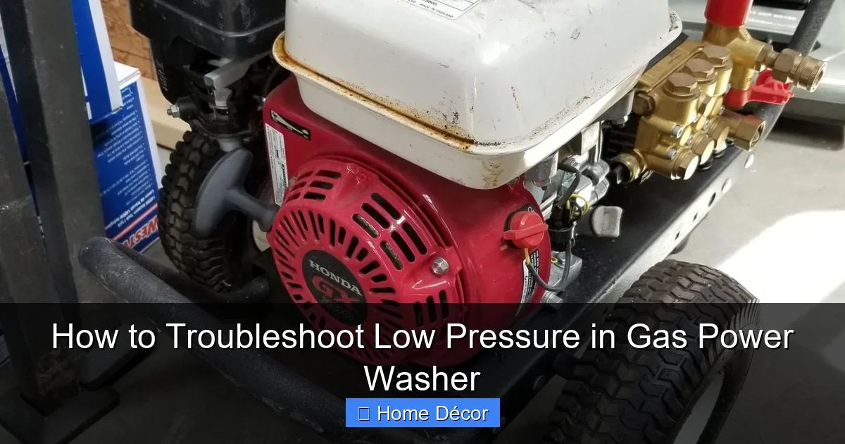 How to Troubleshoot Low Pressure in Gas Power Washer
