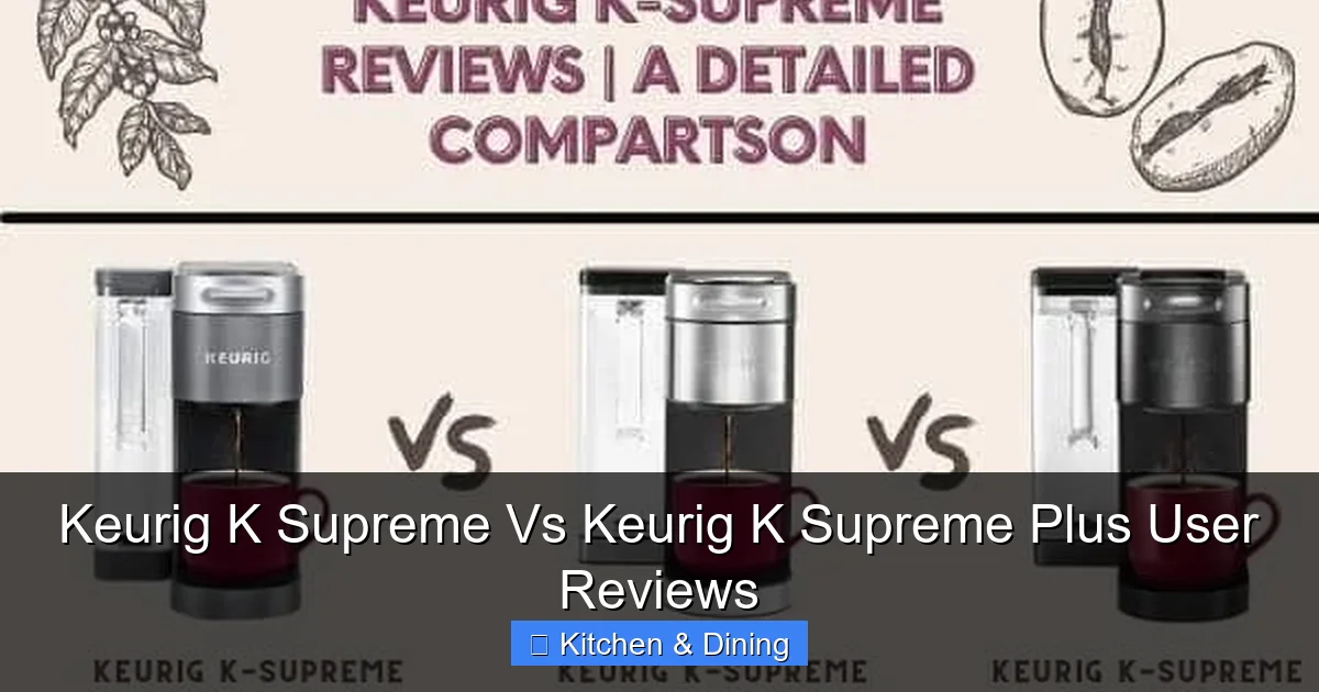Keurig K Supreme Vs Keurig K Supreme Plus User Reviews