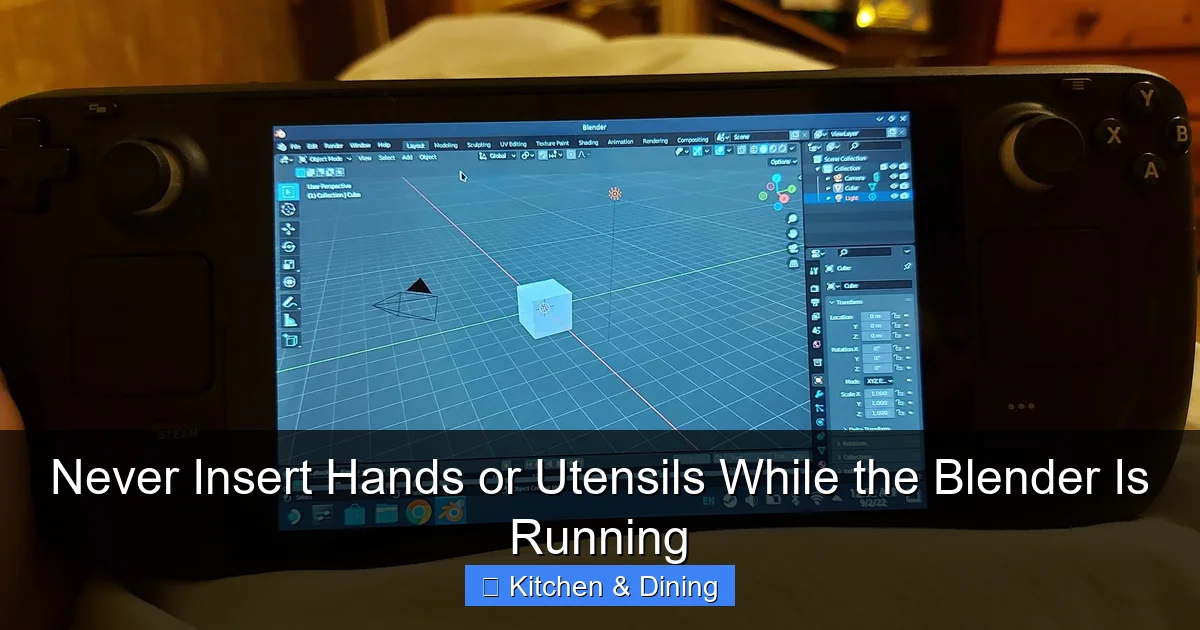 Never Insert Hands or Utensils While the Blender Is Running