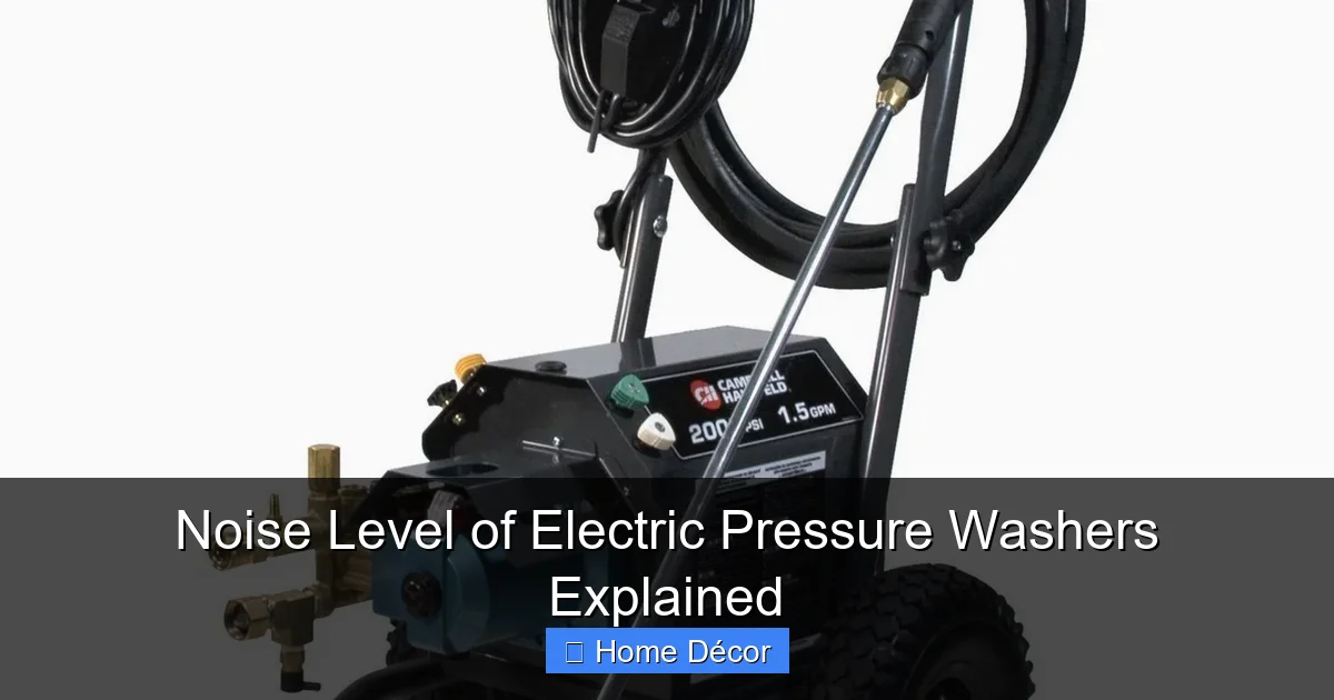 Noise Level of Electric Pressure Washers Explained