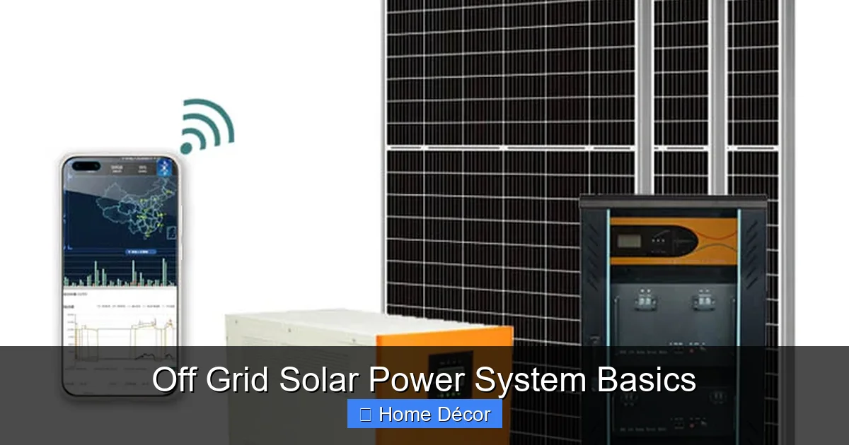 Off Grid Solar Power System Basics