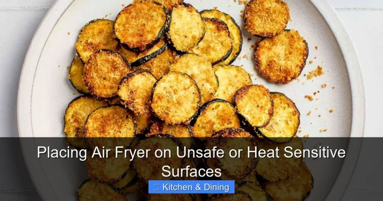 Placing Air Fryer on Unsafe or Heat Sensitive Surfaces