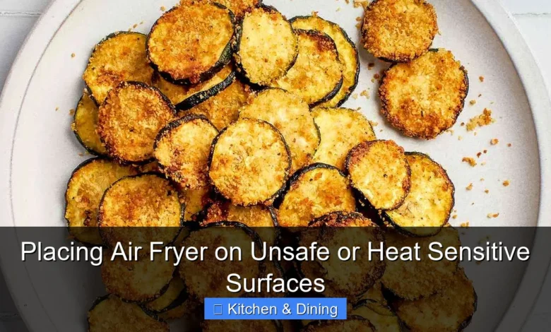 Placing Air Fryer on Unsafe or Heat Sensitive Surfaces