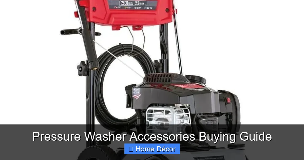 Pressure Washer Accessories Buying Guide