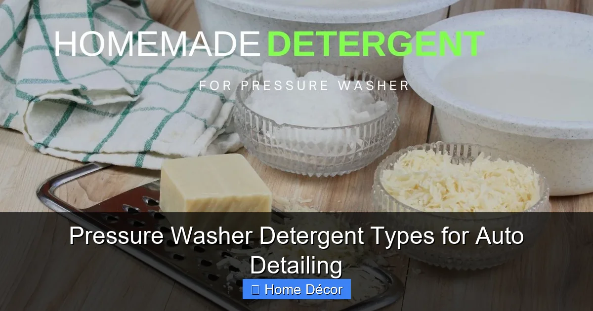 Pressure Washer Detergent Types for Auto Detailing