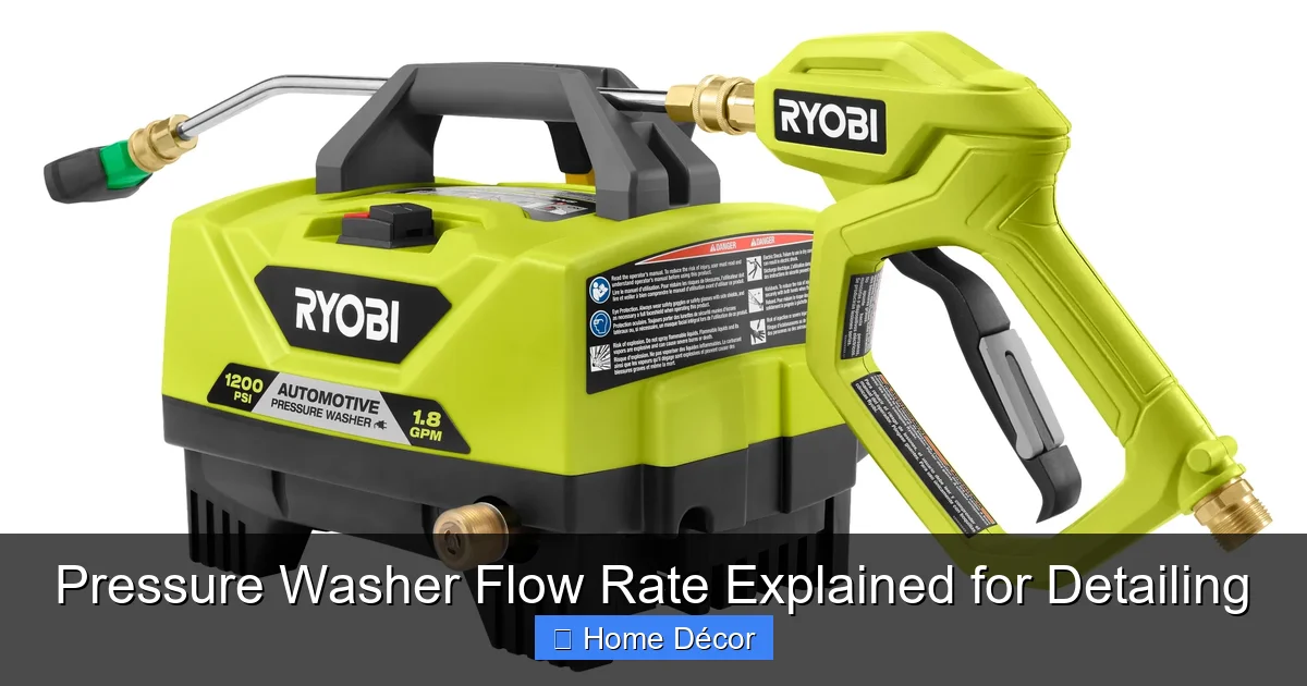 Pressure Washer Flow Rate Explained for Detailing