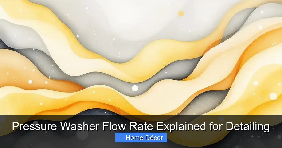 Pressure Washer Flow Rate Explained for Detailing