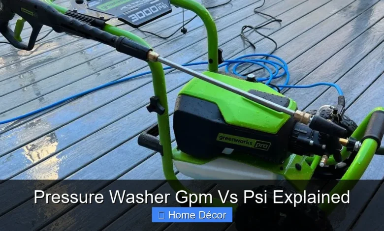 Pressure Washer Gpm Vs Psi Explained