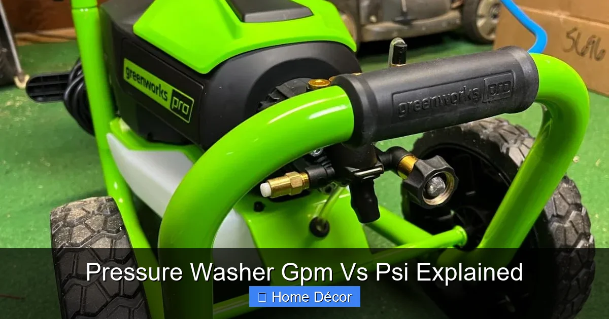 Pressure Washer Gpm Vs Psi Explained