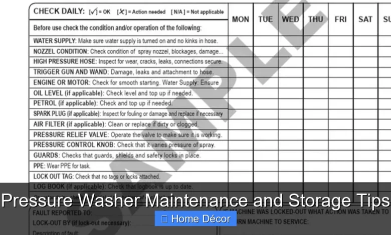 Pressure Washer Maintenance and Storage Tips