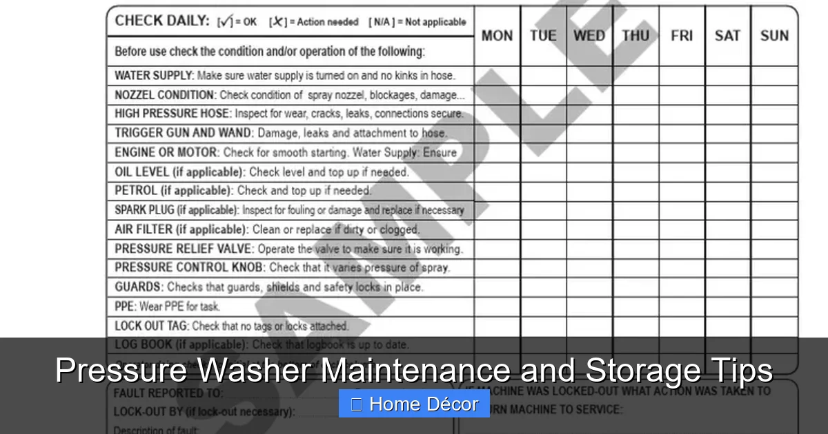 Pressure Washer Maintenance and Storage Tips