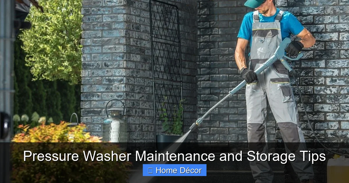 Pressure Washer Maintenance and Storage Tips
