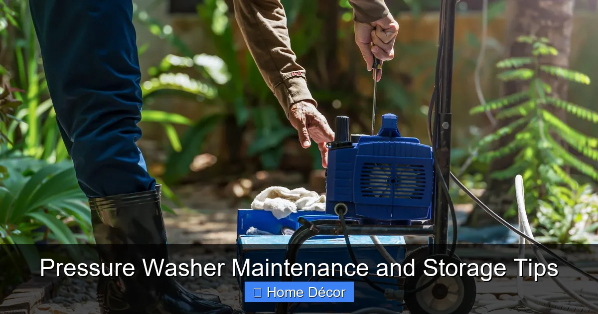 Pressure Washer Maintenance and Storage Tips