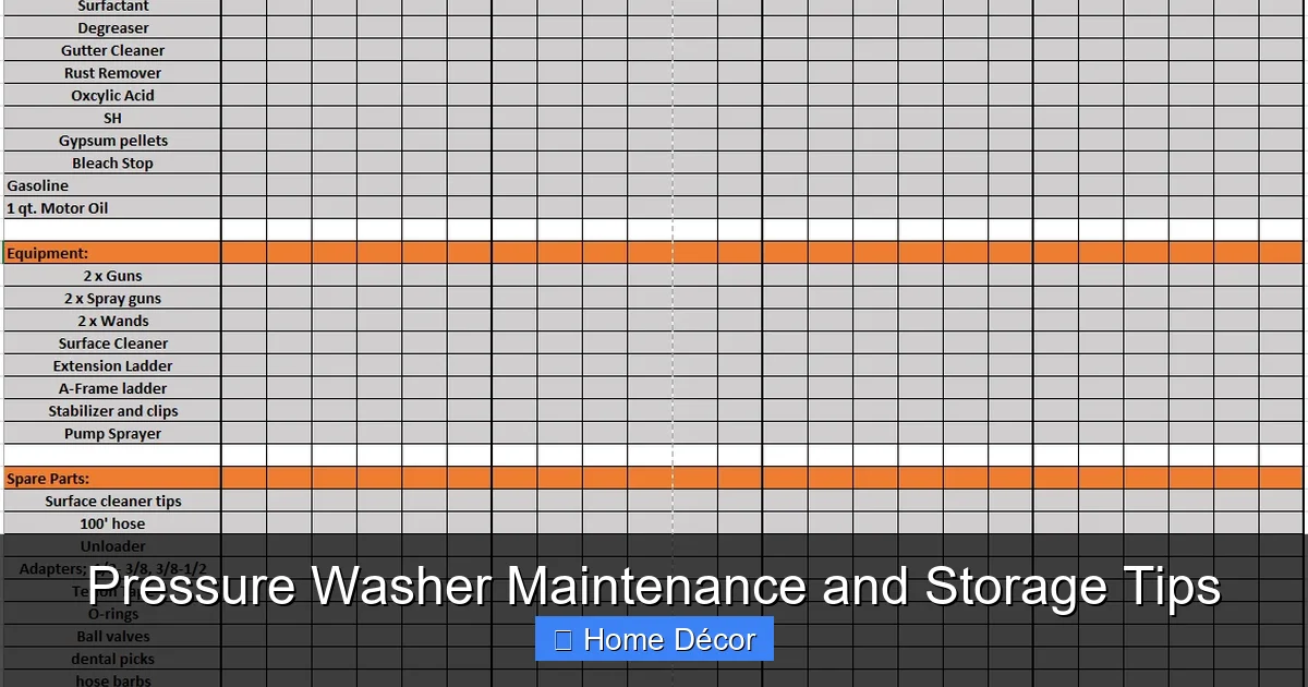 Pressure Washer Maintenance and Storage Tips