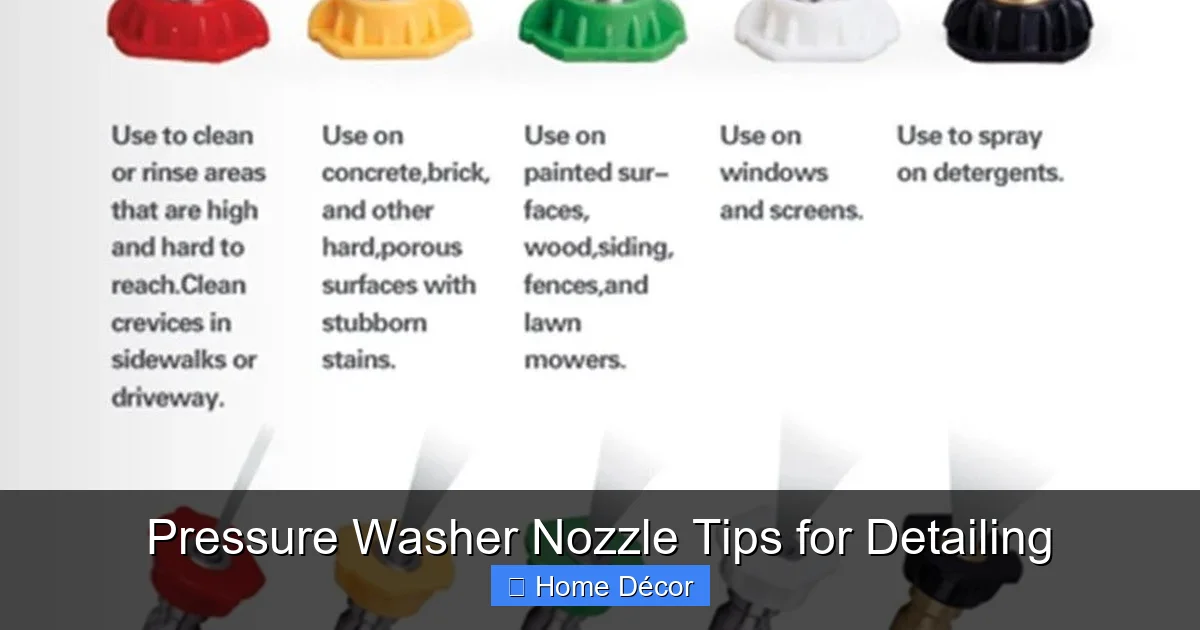 Pressure Washer Nozzle Tips for Detailing