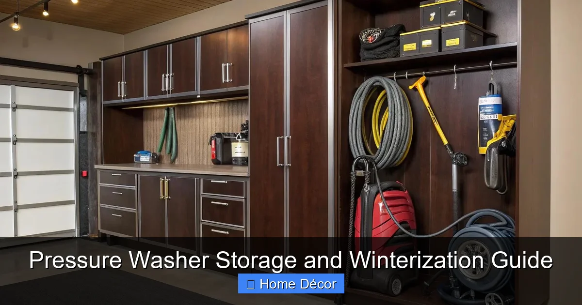 Pressure Washer Storage and Winterization Guide