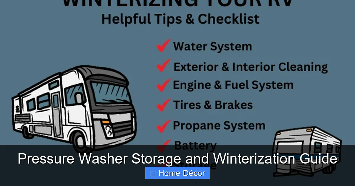 Pressure Washer Storage and Winterization Guide