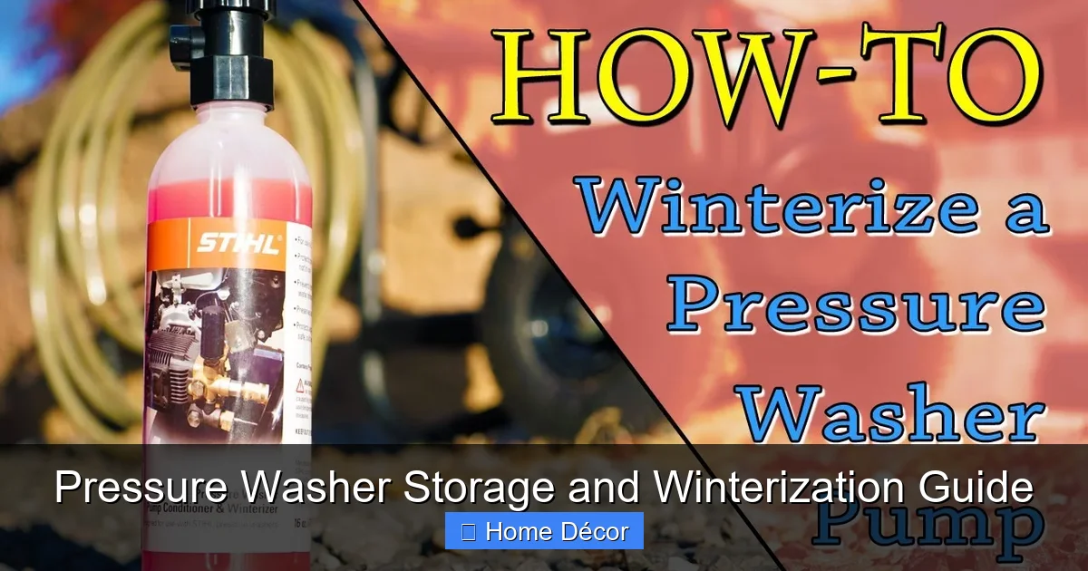 Pressure Washer Storage and Winterization Guide