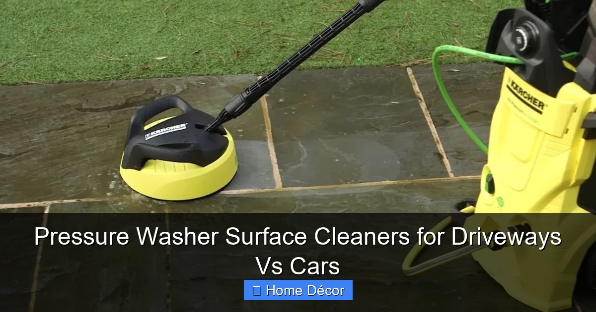 Pressure Washer Surface Cleaners for Driveways Vs Cars