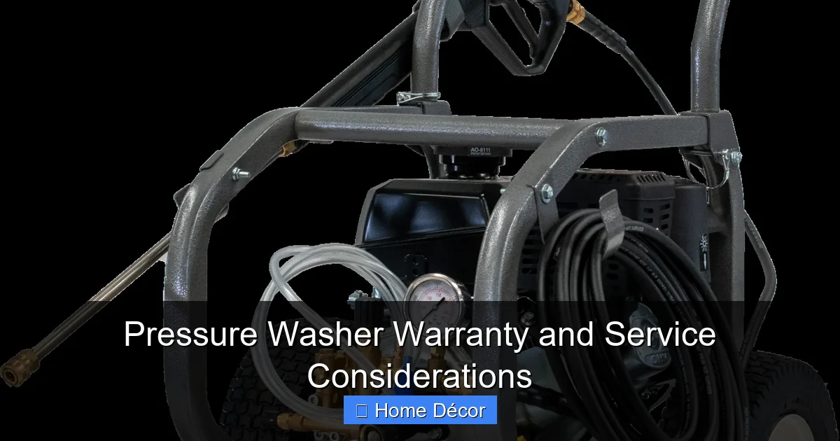 Pressure Washer Warranty and Service Considerations