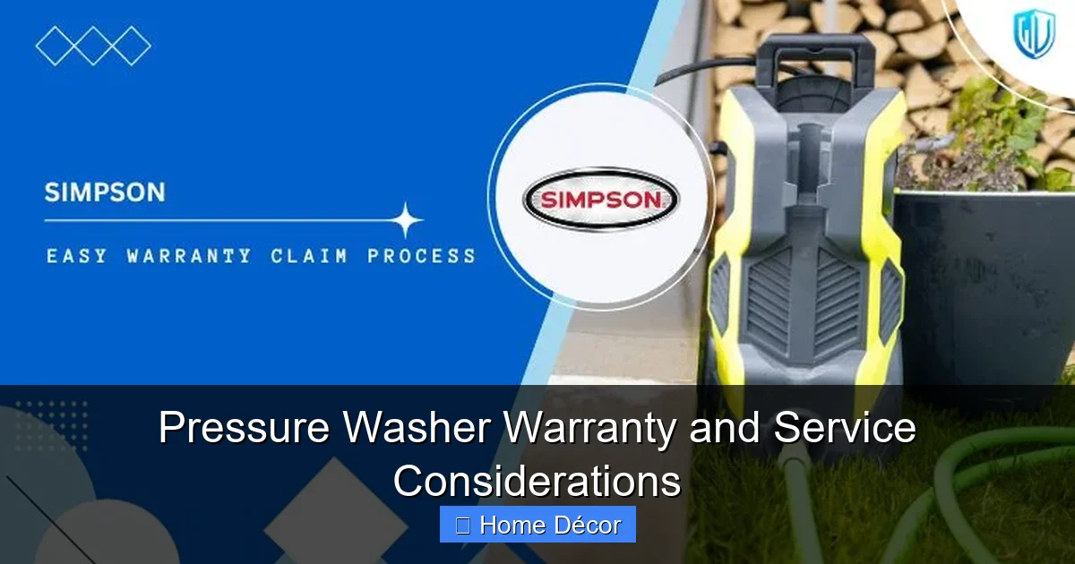 Pressure Washer Warranty and Service Considerations