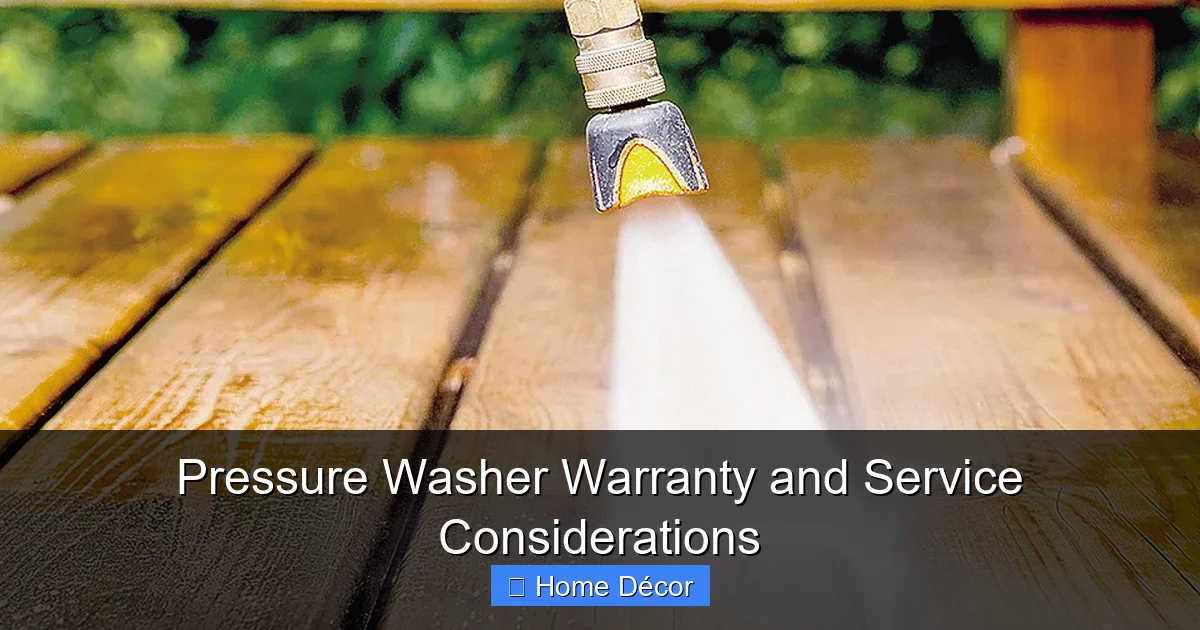Pressure Washer Warranty and Service Considerations