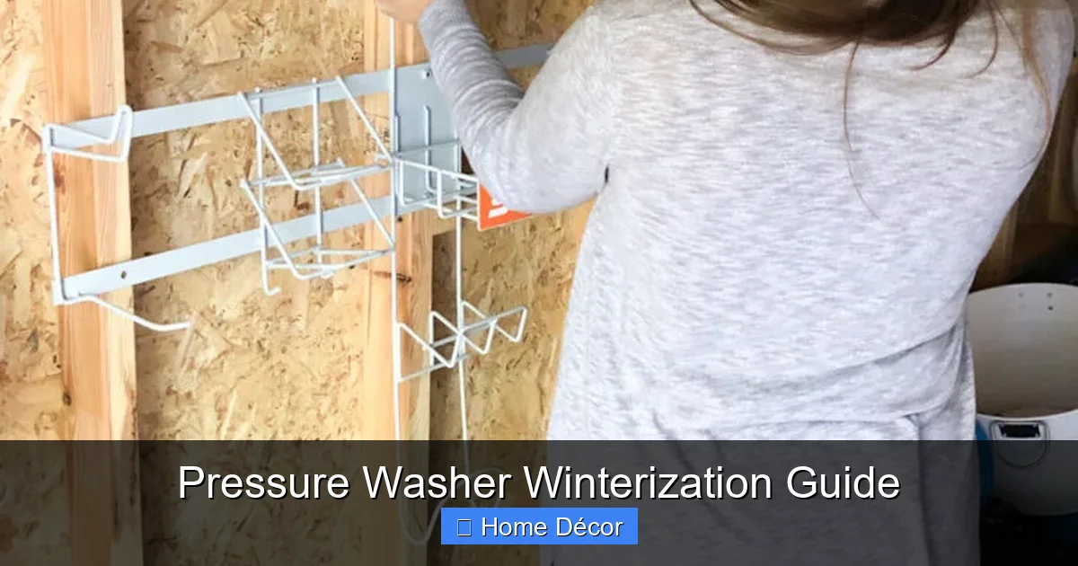 Pressure Washer Winterization Guide