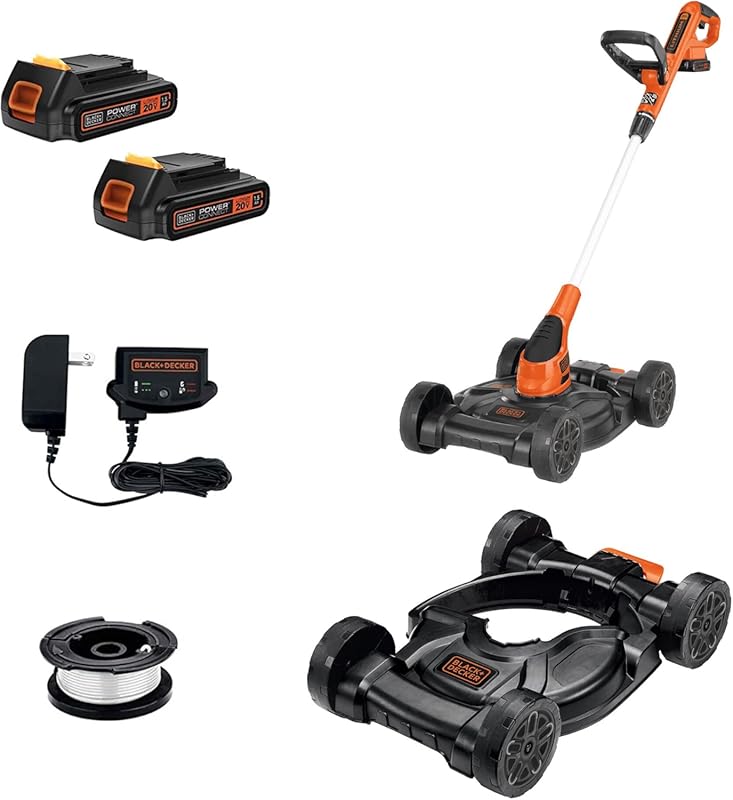 BLACK+DECKER 12-inch 3-in-1 Cordless String Trimmer, Edger, and Mower 