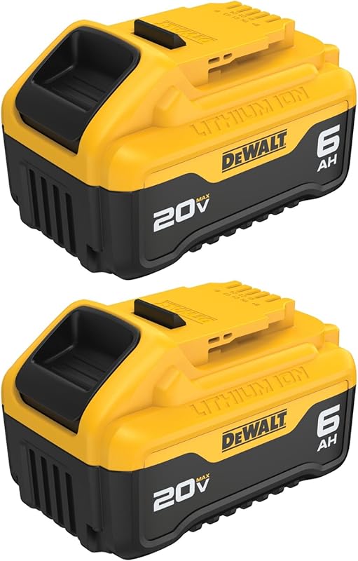 DEWALT 20V MAX XR 6 Ah Lithium Ion Battery 2-Pack for Cordless Tools