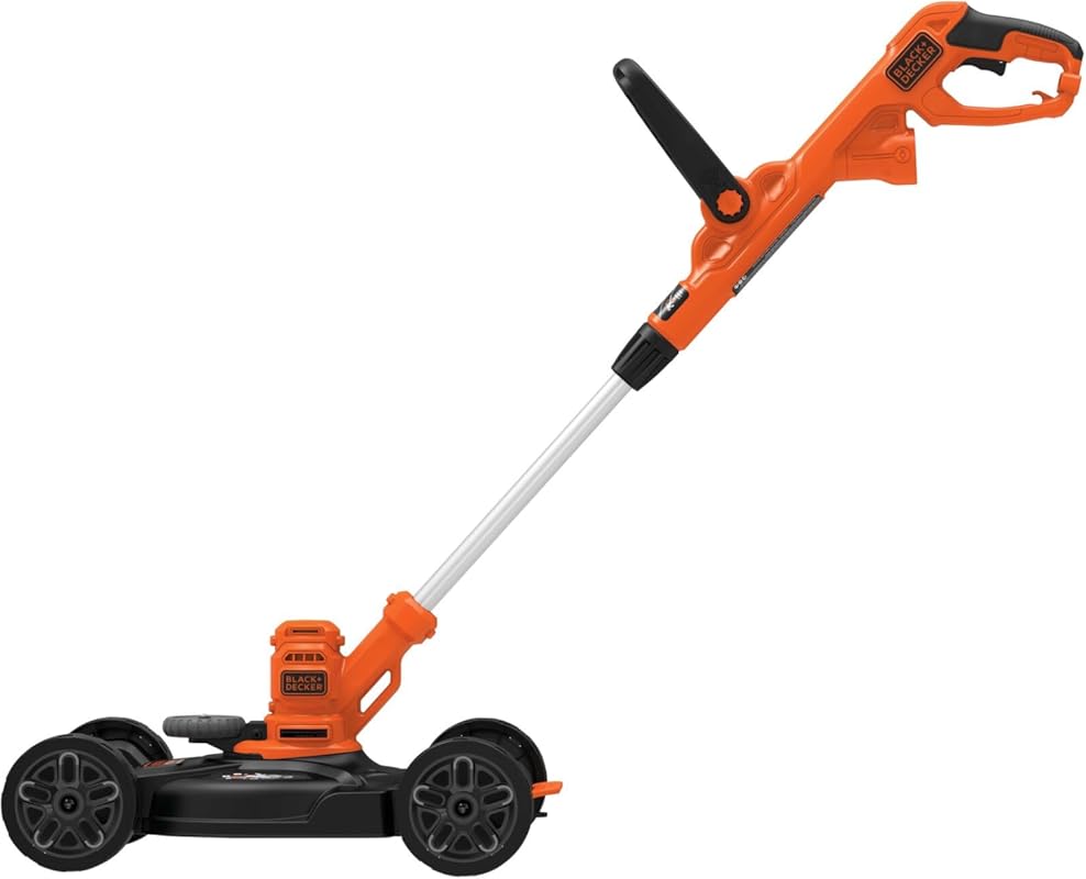 BLACK+DECKER BESTA512CM 3-in-1 Corded Electric Mower, Weed Eater, and 