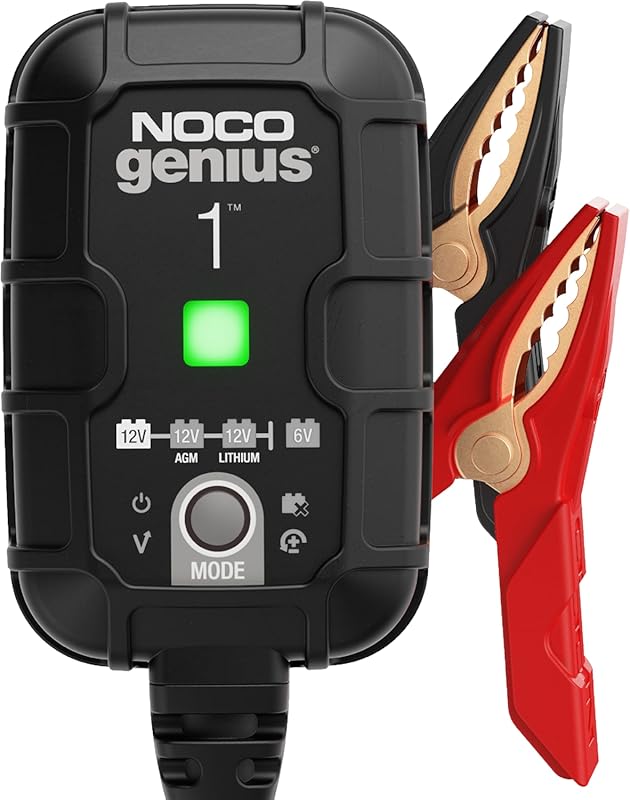 NOCO GENIUS1 1A 6V/12V Smart Charger, Automatic Maintainer, Desulfator
