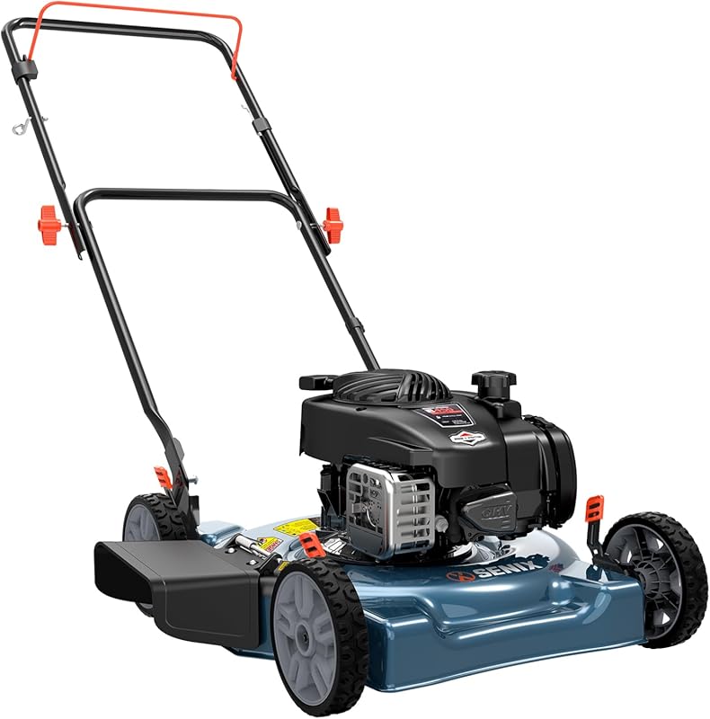 SENIX 20-Inch Gas Lawn Mower: Powerful Briggs & Stratton 125cc Engine,