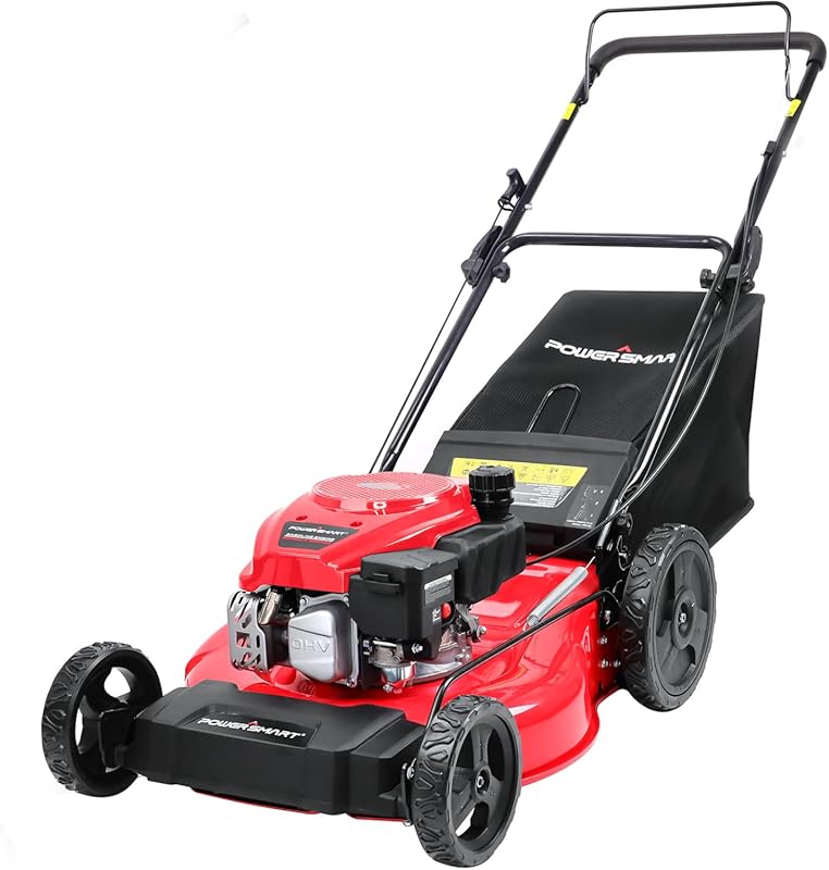 PowerSmart 21-Inch Gas Push Mower with 144cc OHV Engine, 2-in-1 Baggin