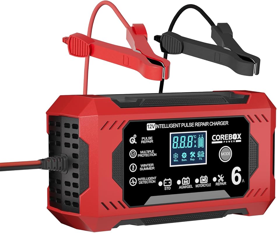6-Amp 12V Automatic Smart Battery Charger & Maintainer