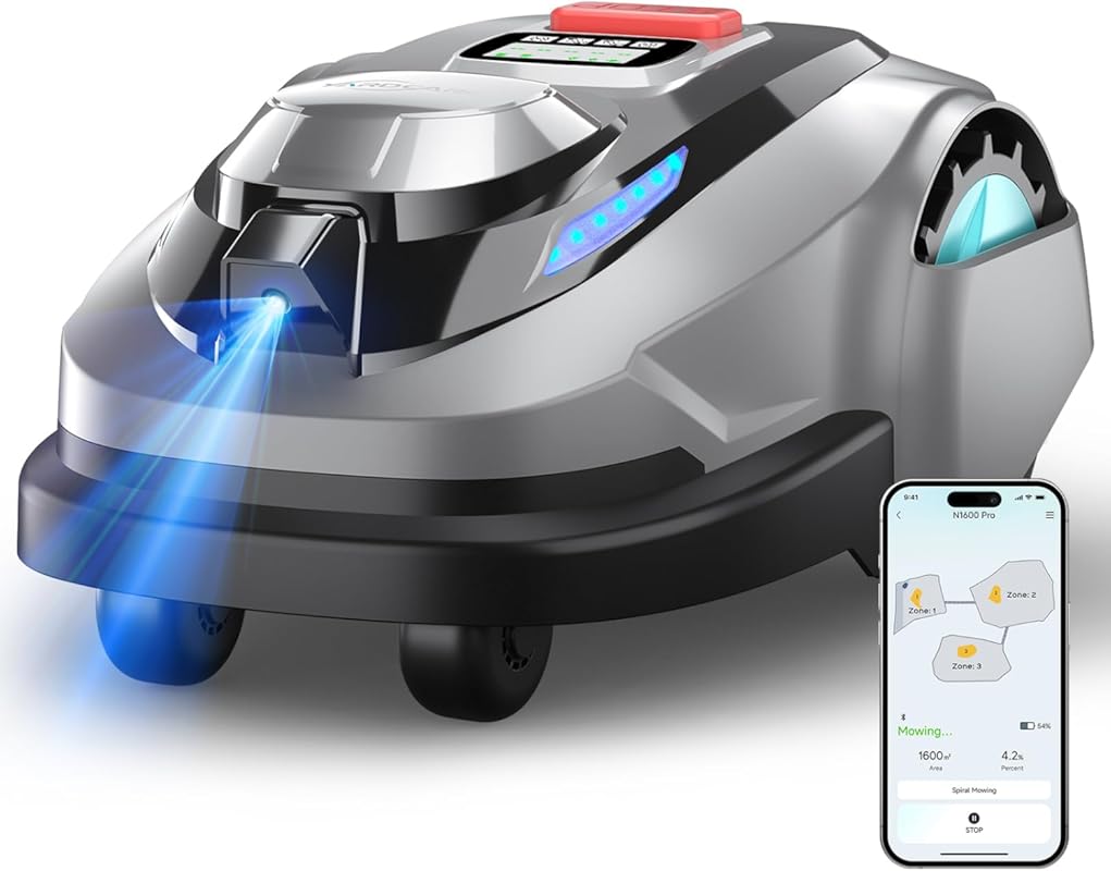 N1600 PRO Wireless Robot Lawn Mower: RTK+Vision, APP Control, Multi-Zo